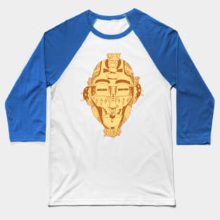 Terracotta African Mask 5 Baseball T-Shirt